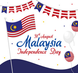 Sticker - Malaysia independence day poster