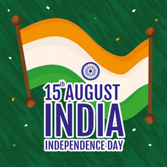 Sticker - india independence day with flag