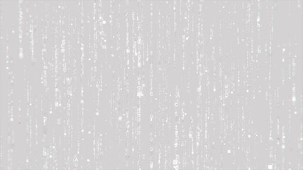 Bright Digital binary code processing on screen background loop. Data rendering of a scientific technology data binary code. Concept of science, motion graphic, digital technology, matrix background.