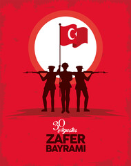 Wall Mural - zafer bayrami soldiers