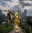 Angel de la Independencia dron Ciudad de Mexico
