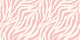 Fototapeta Fototapeta z zebrą - Zebra monochrome seamless pattern. Vector animal skin print. Fashion stylish organic texture.