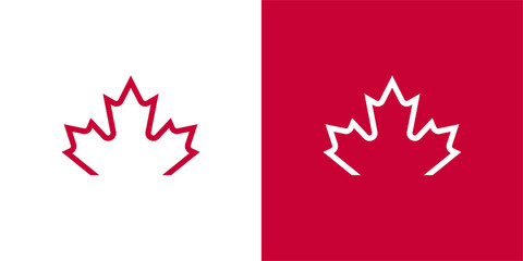 maple leaf logo. canada leaves vector icon. symbol illustration.