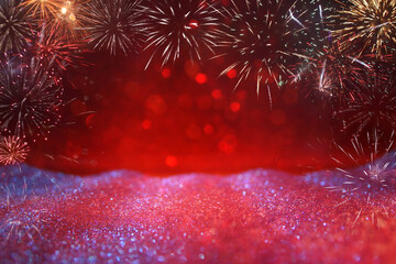 abstract holiday firework background. 4th of july concept