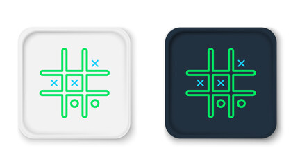 Poster - Line Tic tac toe game icon isolated on white background. Colorful outline concept. Vector