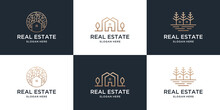 Set Of Collection Real Estate House Logo Template