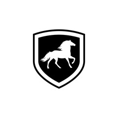 Poster - Horse shield icon isolated on white background