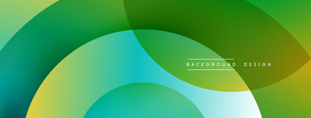 Wall Mural - Abstract overlapping lines and circles geometric background with gradient colors