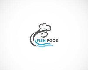 Wall Mural - fish food logo creative design restaurant sea food