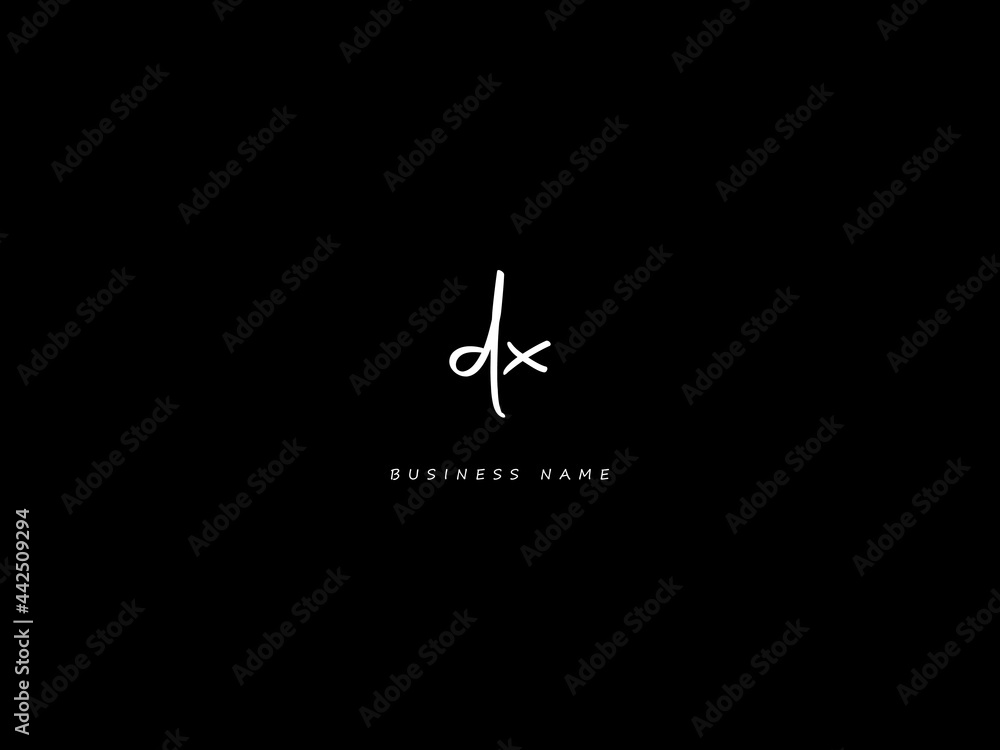 Letter DX Logo, signature dx logo icon vector for your business Stock ...