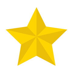 star yellow icon vector on white background.