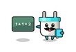 © heriyusuf - Illustration of electric plug character as a teacher