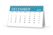 Table Calendar 2022 December