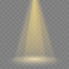 Aufkleber - Spotlight illustration. Vector transparent spotlight isolated. Scene illumination. Light effect.