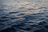 Fototapeta Łazienka - Deep blue sea with waves ripples in the evening