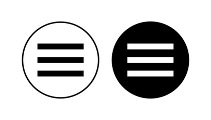 Menu Icon set. web menu icon. hamburger menu symbol