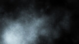 Fototapeta Sport - White smoke on black Background. Abstract illustration. 3d rendering.