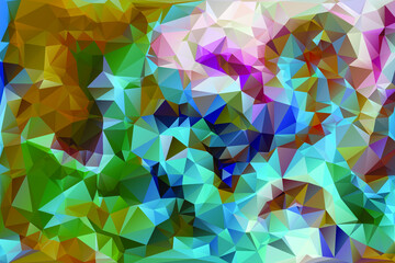 Wall Mural - Triangular Polygon Pattern. Low Poly Background