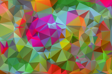 Canvas Print - Colorful Polygonal Background.