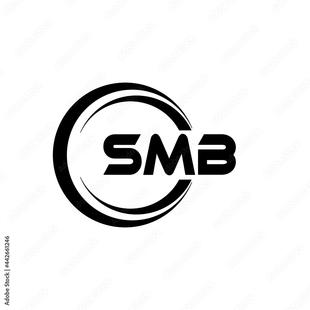 SMB letter logo design with white background in illustrator, vector ...