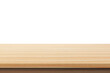 © saranyoo - wood table isolate on white background.