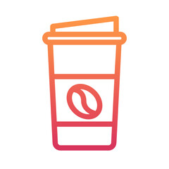 Coffee cup , Coffee Shop gradient icon.