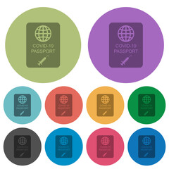 Sticker - Covid-19 passport color darker flat icons