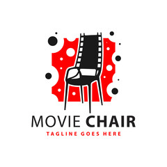 Wall Mural - movie chair illustration logo design