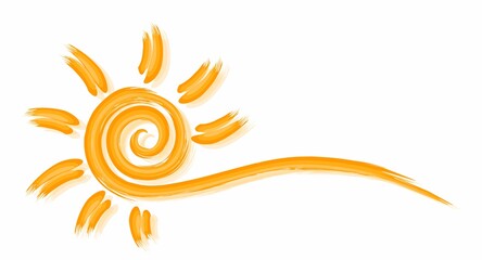 Wall Mural - Symbol of the bright summer sun.
