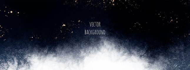 Wall Mural - Vector watercolour horizontal universal background with glitter and copy space for text