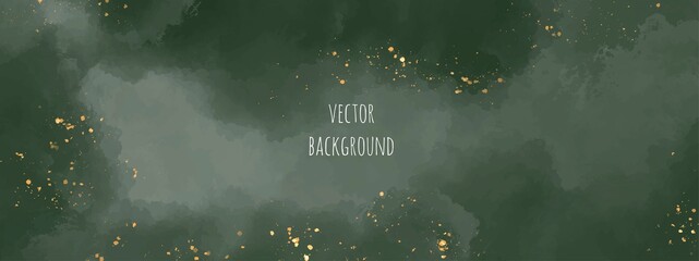Wall Mural - Vector watercolour horizontal universal background with glitter and copy space for text