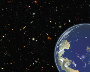 Wall Mural - magnificent earth in outer space. the elements of this image furnished by nasa.