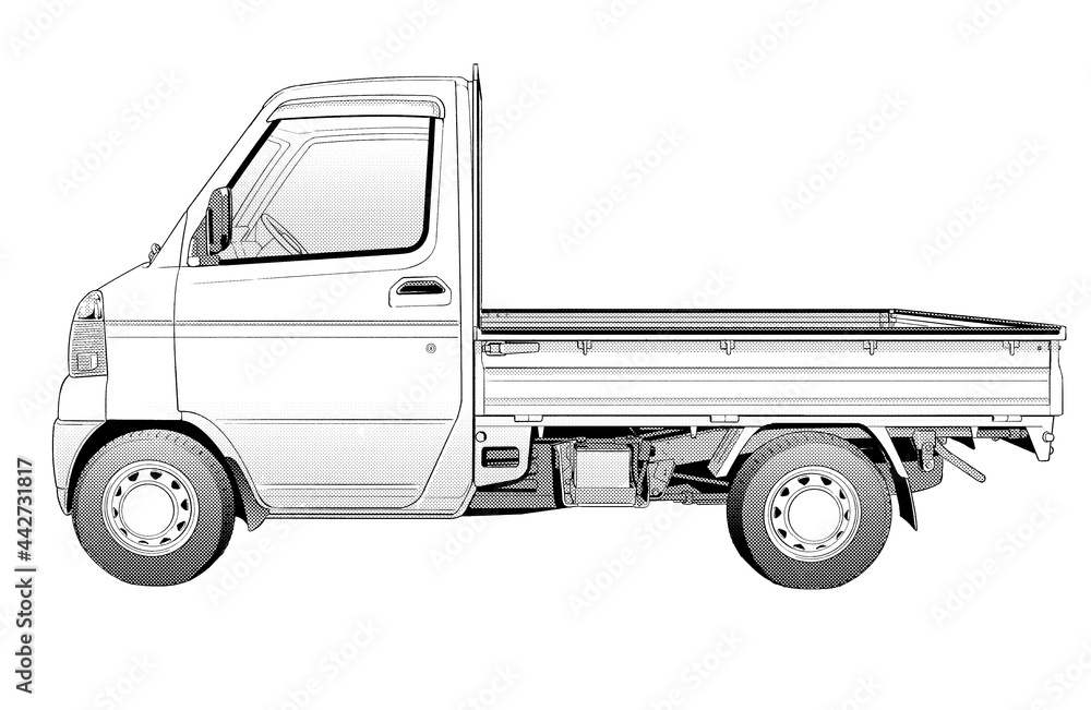 漫画風ペン画イラスト 車 軽トラック Dcn Gallery