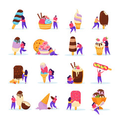 Canvas Print - Ice Cream Icons Set