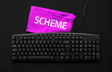 scheme programming language. rag width word scheme and pc keyboard.