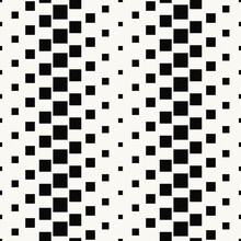 Checker Squares In Black Color And White Background. Gradient Squares From Small To Large.