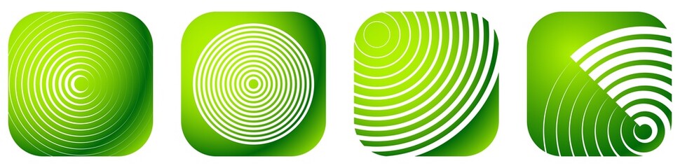 Poster - Concentric radial circle abstract geometric icon