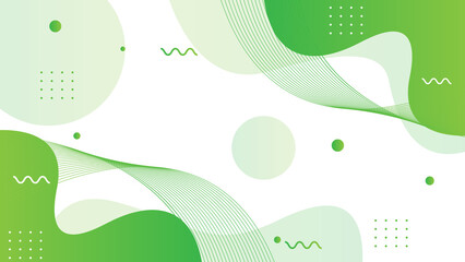 Wall Mural - green abstract background with wavy shape