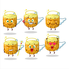 Sticker - Slice of pineapple cartoon designs as a cute angel character