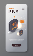 Wall Mural - virtual private network web security privacy concept secure vpn connection personal data protection
