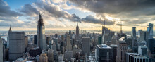 Manhattan Skyline Panorama, New York City, USA