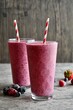 Mixed berry smoothies