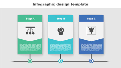 Poster - Set Pendulum, Anger and Rorschach test. Business infographic template. Vector