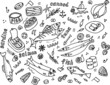 © Svetlana - Doodle vector illustration of seafood