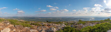 Panoramic View From Adamit National Park Of The Western Galilee In Northern Israel
