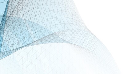 abstract architecture background digital 3d illustration