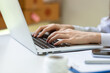 © David - Close up of Starting small businesses SME owners female entrepreneurs Write address on receipt box and check online orders to prepare to pack the boxes, sell to customers, sme business ideas online.