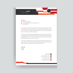 Wall Mural - Professional Letterhead Design Template for your Business 