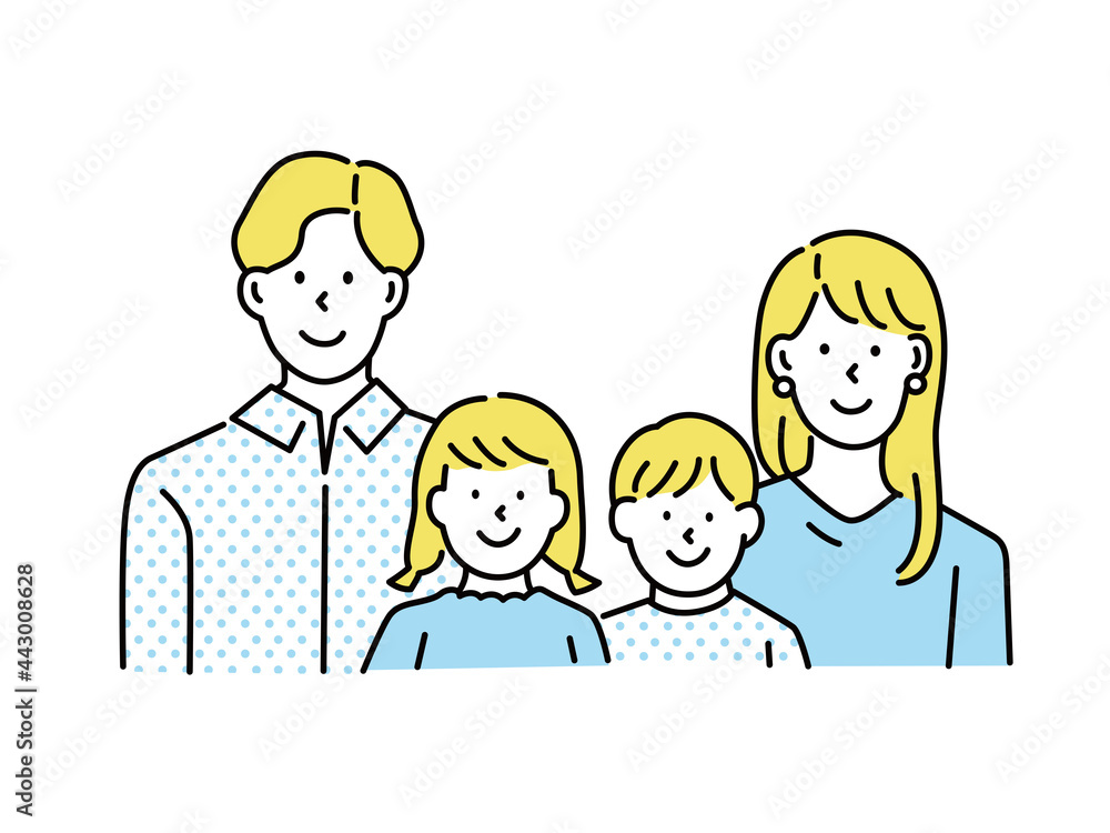 ファミリーイラスト(夫婦、親子、子供、ビジネス、キッズ、共働き 