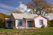 © LMPark Photos - Abandoned Small Pink House in Rural Countryside